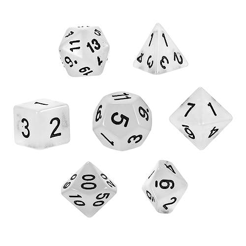 BESTonZON 1satz Teiliges Leuchtendes Polyedrisches Würfelset Für Brettspiele Farbige Nummernwürfel Für Rollenspiele Und Tabletop-Spiele Für Rpgs Und Kartenspiele von BESTonZON
