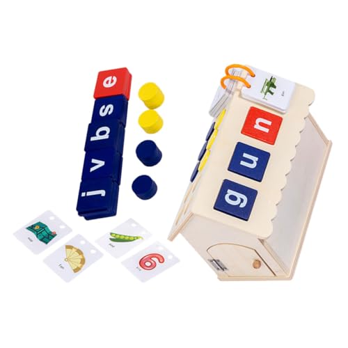 BESTonZON 1 Set Alphanumerisches Spielspielzeug Kinderbuchstabenblock Buchstabenkarten Rechtschreibspiele Passendes Buchstabenspiel Lernbuchstabenblock Englisches Rechtschreibspiel von BESTonZON