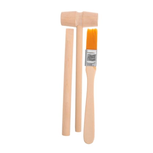 BESTonZON 1 Set Archäologische Werkzeuge Ausgrabungssets Für Hämmern Schnitzen Schnitzen Edelstein Ausgrabungsset Meißelhämmer Anfänger Entdeckungsbau Holzbearbeitung Geode Beige Holz von BESTonZON