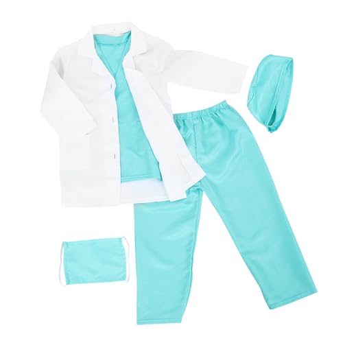 BESTonZON Arztkostüm-zubehör Für Kinder Rollenspielkleid Jungen Und Mädchen Arztuniform Kleinkindgröße Weiches Atmungsaktives Material von BESTonZON