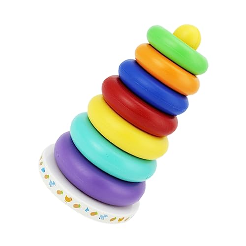 BESTonZON 1 Set Bunter Ring Lernspielzeug Bausteinspielzeug Zur Verbesserung Der Kognitiven Fähigkeiten Neuartiges Musikspielzeug Kinderspielzeug Pädagogisches Stapelspielzeug von BESTonZON