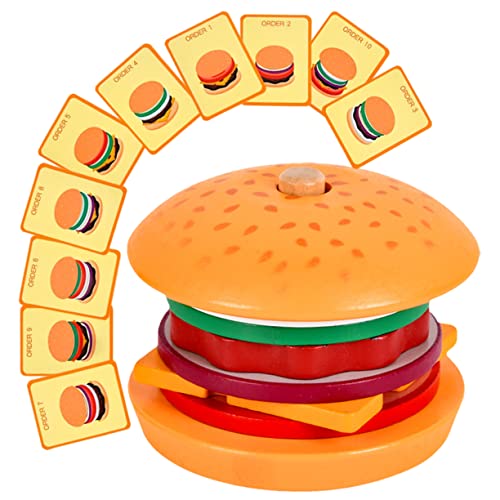 BESTonZON 1 Set Burger Spielzeug Kinderspielzeug Manuell Passendes Kognitions Desktop Spiel Kinderlebensmittel Lebensmittelspielzeug Für Kinder Desktop Kinderspielzeug von BESTonZON
