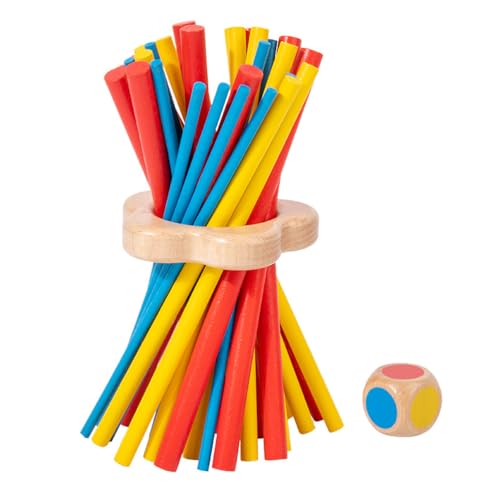 BESTonZON 1 Set Familien-Balancestab-Spiel: Balance-Holzstab-Spielzeug, Montessori-Spielzeug für Kinder – Familien-Tischspiele, lustiger Stapelblock für Geduldstraining BESTonZON 1 Set Familien-Balancestab-Spiel: Balance-Holzstab-Spielzeug, Montessori-Spielzeug für Kinder – Familien-Tischspiele, lustiger Stapelblock für Geduldstraining von BESTonZON