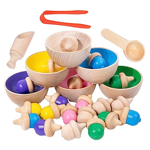 BESTonZON 1 Set Farben Sortierbecher Mit Kreiselspielzeug Pädagogisches Für Kleinkinder Zur Der Farberkennung Und Feinmotorik Montessori Inspiriert Lernspielzeug Für Jungen Und von BESTonZON