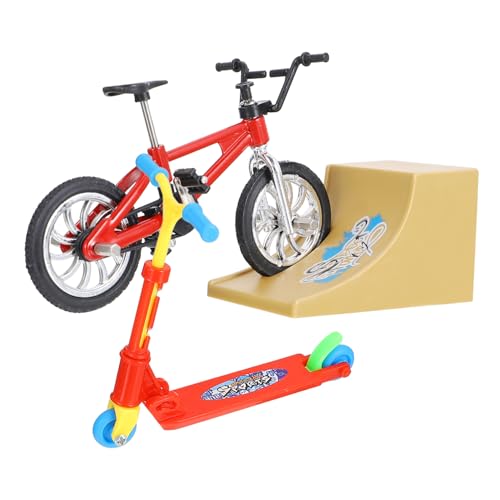 BESTonZON 1 Set Finger Bike Relief Scooter Sportspielzeug Mini Finger Scooter Lernspielzeug Pädagogisches Finger Rot Kunststoff BESTonZON 1 Set Finger Bike Relief Scooter Sportspielzeug Mini Finger Scooter Lernspielzeug Pädagogisches Finger Rot Kunststoff von BESTonZON