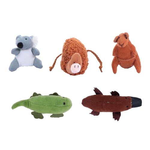 BESTonZON 1 Set Fingerpuppenpuppen Mini Plüschtiere Handpuppe Pädagogisches Kinderpuppe Lernspielzeug Vorschulspielzeug Fingerpuppe Kinderspielzeug Kurzer Plüsch von BESTonZON