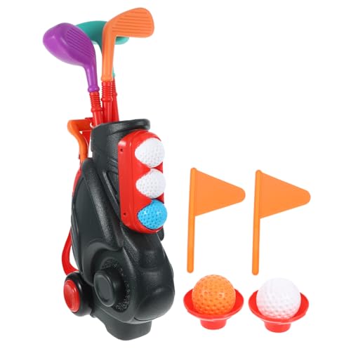BESTonZON 1satz Junge Mädchen Golfspielzeug Set Hochwertiges Outdoor Sportspielzeug Für Kleinkinder Mit Golfschlägern Und Bällen Fördert Koordination Und Eltern-Junge von BESTonZON