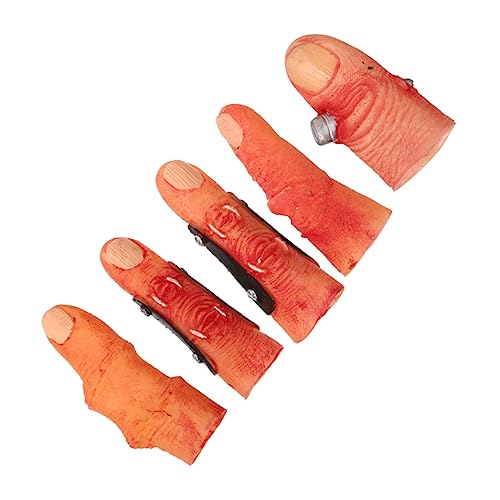 BESTonZON 1 Set Halloween Durchtrennt Finger Handschuhe Gefälschte Finger Finger Falsche Finger Kunststoff von BESTonZON