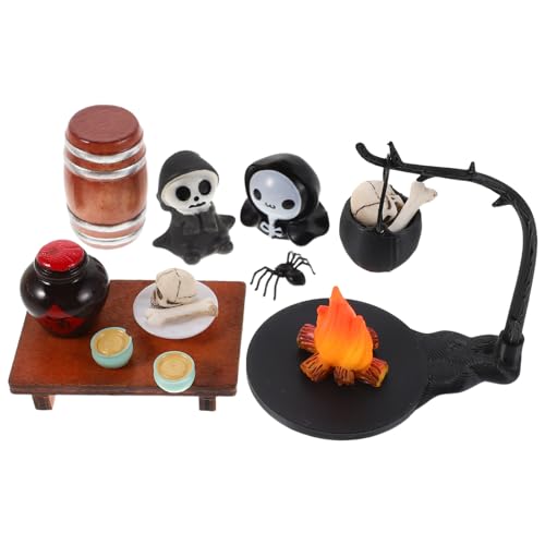 BESTonZON 1 Set Halloween-Figuren, kreativer Miniatur-, gotisches Skelett, Ornamente für Spukhaus, kreative Spukhaus-Requisiten BESTonZON 1 Set Halloween-Figuren, kreativer Miniatur-, gotisches Skelett, Ornamente für Spukhaus, kreative Spukhaus-Requisiten von BESTonZON