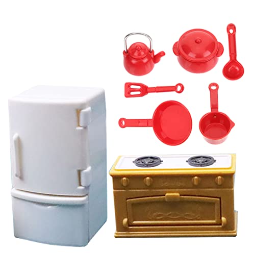 BESTonZON 1 Set Herd Kühlschrank Modell Kinderspielzeug Winzige Häuser Kühlschränke Kleiner Kühlschrank Für Winzige Häuser Kleines Mini Kühlschrank Mini Kleines von BESTonZON