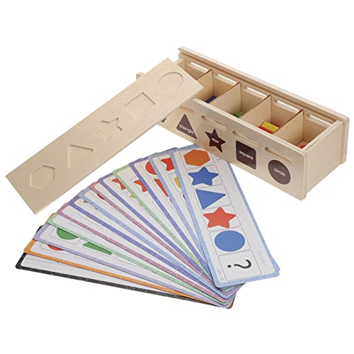 BESTonZON 1 Set Holzspielzeug Für Kleinkinder Farben Und Formen Sortierspiel Für Kompaktes Lernspielzeug Zur Der Hand Augen Koordination Und Sensorischen Entwicklung von BESTonZON