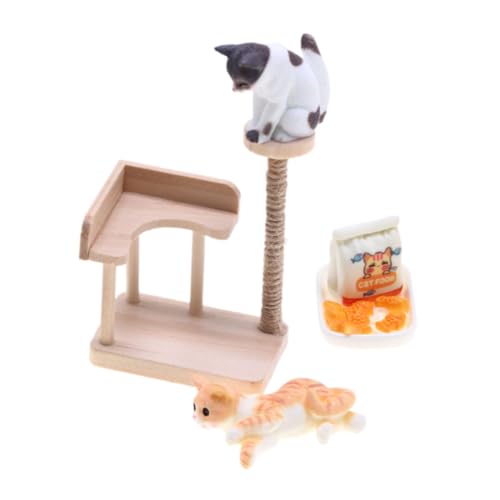BESTonZON 1 Set Katzenklettergerüst Mini Katzenturm Für Puppenhaus Mini Katzenzubehör Und Möbel Entzückende Spielzeugsimulation Miniatur Kleine Katzen Tierzubehör Kätzchen Chat Aus BESTonZON 1 Set Katzenklettergerüst Mini Katzenturm Für Puppenhaus Mini Katzenzubehör Und Möbel Entzückende Spielzeugsimulation Miniatur Kleine Katzen Tierzubehör Kätzchen Chat Aus von BESTonZON