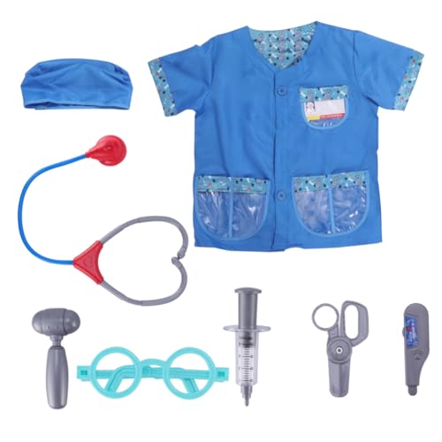BESTonZON 1 Set Kinderspiel Professionelle Veterinärkleidung Requisitenset Performance Kleidung Veterinäranzug Veterinärkostüme Rollenspielanzug Kunststoff Blau BESTonZON 1 Set Kinderspiel Professionelle Veterinärkleidung Requisitenset Performance Kleidung Veterinäranzug Veterinärkostüme Rollenspielanzug Kunststoff Blau von BESTonZON