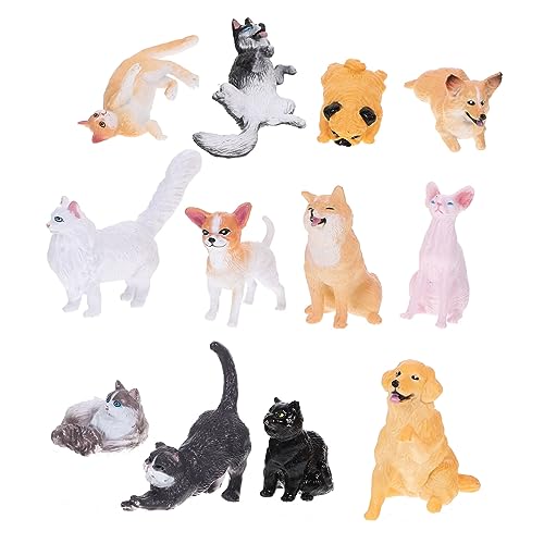 BESTonZON 1 Set Kunststoff Realistische Tier Welpen Cartoon Tier Ornamente Groß von BESTonZON