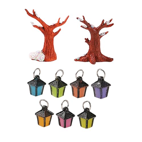 BESTonZON 1 Set Mikro Landschaftslicht Gartendekor Gartenornamente Outdoor Mini Weihnachtsdekor Dekoration Baummodell Puppenlandschaft Baumlandschaft DIY Bäume Künstlicher Baum von BESTonZON