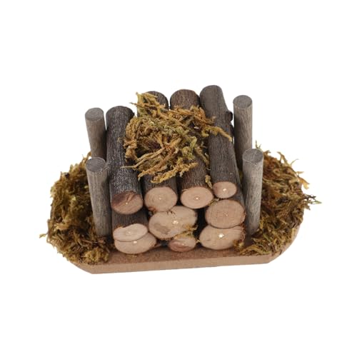 BESTonZON 1 Set Mini Gartenszene Mini Brennholzstapel Puppenhaus Brennholzstapel Miniatur Brennholzstapel Puppenhaus Kaminzubehör Winziges Mini Modell Brennholz Requisite Puppenhaus von BESTonZON