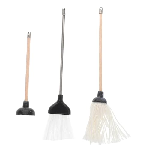 BESTonZON 1 Set Mini Mopp Besen Puppenhaus Mops Spielzeugbesen Miniatur Badezimmerzubehör Set Miniatur Mopp Und Besen Industrie Bodenwischer Puppenhaus Reinigungswerkzeuge BESTonZON 1 Set Mini Mopp Besen Puppenhaus Mops Spielzeugbesen Miniatur Badezimmerzubehör Set Miniatur Mopp Und Besen Industrie Bodenwischer Puppenhaus Reinigungswerkzeuge von BESTonZON
