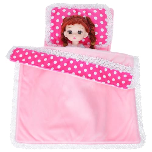 BESTonZON Miniatur-bettwäsche-Set Für Puppenhaus Mini-Decke Kinderbett-bettwäsche Puppenhausbett Mini-puppenhaus-zubehör-Set von BESTonZON