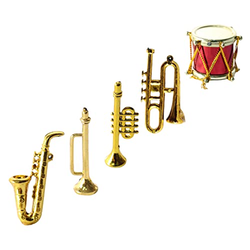 BESTonZON 1 Set Mini Saxophon Mini Ornament Mini Layout Verzierung Mini Instrumentenmodell Mini Zubehör Mini Requisite Dekoratives Mini Instrument Mini von BESTonZON