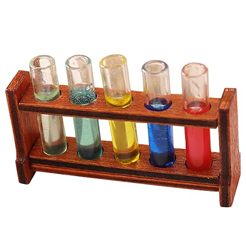 BESTonZON Mini Reagenzglas Rack Wissenschaft Labor Puppenhaus Zubehör Miniatur Experiment Holz Handwerk BESTonZON Mini Reagenzglas Rack Wissenschaft Labor Puppenhaus Zubehör Miniatur Experiment Holz Handwerk von BESTonZON