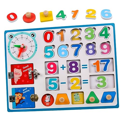 BESTonZON Mathematik-lernspielzeug Kinder-beschäftigungsbrett Additions- Und Subtraktionsspielzeug Hölzernes Montessori-lernspielzeug Für Kleinkinder von BESTonZON