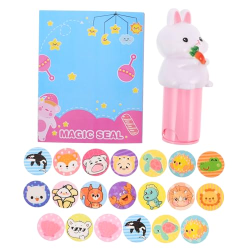 BESTonZON Stempelspielzeug Für Kinder Aufkleber-stempelset Cartoon-hasenform Namensstempel Für Kinderkleidung von BESTonZON