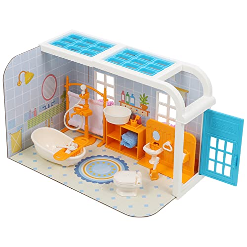BESTonZON Miniatur-Spielzeug-badezimmerset Puppenhaus-bausatz Mini-Modell Für Dekoration Und Zum Spielen Für Jungen Und Mädchen von BESTonZON