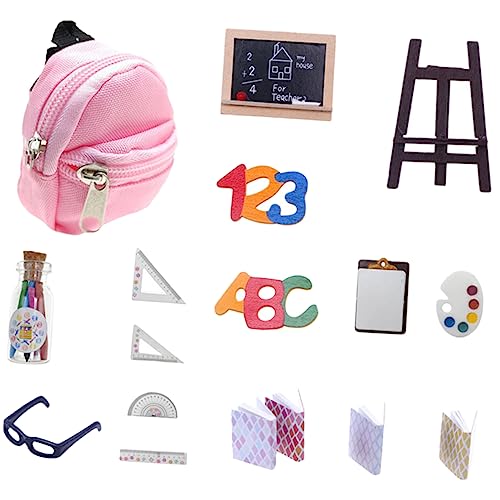 BESTonZON Puppen-schulzubehör-Set Mini-Rucksack Und Schreibwaren Für Jungen Und Mädchen von BESTonZON