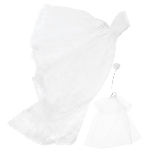 BESTonZON 1 Set Puppenkleidung Gekleidete Kommode Prinzessin Mädchen Mini Braut Haarschmuck Süße Tücher Kleider Schleier Puppenkleid Kleidung Schlafanzug Babyspielzeug von BESTonZON