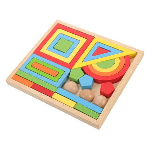 BESTonZON 1 Set Regenbogen Bausteine ​​ Baustein Kind Lernspielzeug Lernspielzeug Anerkennung Regenbogen Holz Kind Anerkennung Holz von BESTonZON