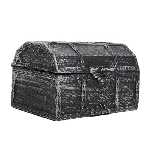 BESTonZON 1 Set Schatztruhe Halloween Horror Halloween grusel Halloween-Gruseldekoration Halloween kostün Costume Halloween Kinderstreich-Requisite Party-Streich-Requisiten Plastik Black von BESTonZON
