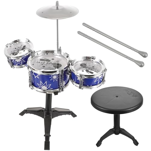 BESTonZON 1 Set Schlagzeug für Kinder Trommel Spielzeug für Kinder im Vorschulalter Percussion Instrument Kinder Musikinstrument Kinder Schlagzeug Kinder Kunststoff Blau BESTonZON 1 Set Schlagzeug für Kinder Trommel Spielzeug für Kinder im Vorschulalter Percussion Instrument Kinder Musikinstrument Kinder Schlagzeug Kinder Kunststoff Blau von BESTonZON