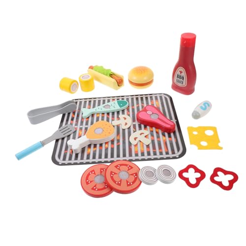 BESTonZON 1 Set Simulationsspielzeug Kinderzimmer Rollenspiel Simulation Grill Herd Modell Nachahmung Kochen Gefälschtes Kochgeschirr Puppenhaus Spatel Kochspielzeug Kleinkinder Holz von BESTonZON