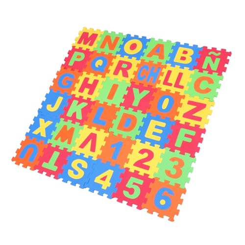 BESTonZON 1 Set Spanische Bodenmatte Alphabet Puzzle Matte Spielmatte Für Buchstaben Puzzles Matte Eva Spielmatte Bodenkissen Boden Buchstaben Puzzle Kinderspielmatte Alphabet von BESTonZON