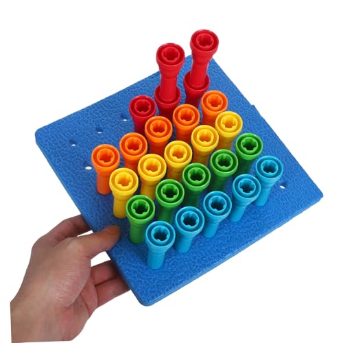 BESTonZON 1 Set Vorschulspielzeug Farbsortierung Zählen Kleinkinderziehung Feinmotorik Puzzle Lernen Steckbrett Frühe Vorschulkinder Babys Babyspielzeug Steckspiel Dreieck Kunststoff BESTonZON 1 Set Vorschulspielzeug Farbsortierung Zählen Kleinkinderziehung Feinmotorik Puzzle Lernen Steckbrett Frühe Vorschulkinder Babys Babyspielzeug Steckspiel Dreieck Kunststoff von BESTonZON