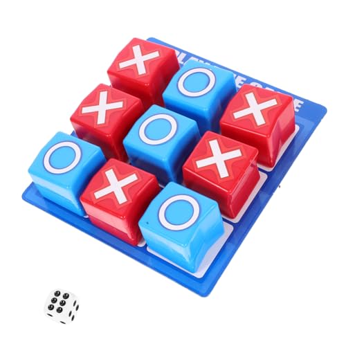 BESTonZON 1 Set Xo Schach Kinderspielzeug Interaktives Puzzle Familienspielzeug Kinderspielzeug Schachbrettspiel Interaktives Zehenspiel Familienspiel Kunststoff von BESTonZON