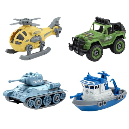 BESTonZON 1 Set Zusammengebautes Panzer Hubschrauber Flugzeug Flugzeugmodell Kinderspielzeug DIY Zusammenbauspielzeug Geländewagen Modelle Zusammenbauen DIY Kriegsschiff Lernspielzeug von BESTonZON