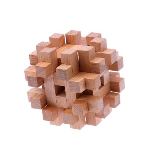 BESTonZON 1 Stück 3D-puzzlekugel Luban-Schloss Iq-Puzzle Ineinandergreifendes Hölzern von BESTonZON