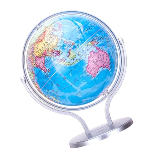 BESTonZON 1 Stück Bildungsgeographische Globen Geografische Globen Für Geografische Tischgloben Weltkugel Mit Ständer Bildungsweltkugel Desktop-weltkugel Blue Abs von BESTonZON