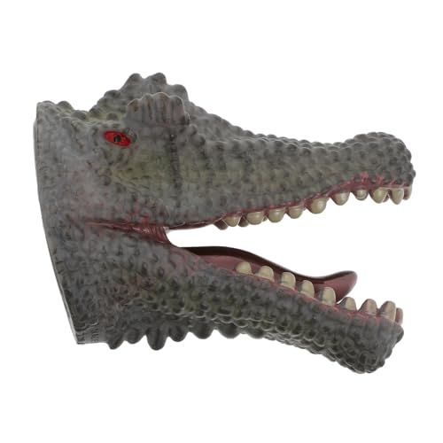 BESTonZON 1 Stück Dinosaurierpuppe Handschuhe Spielzeugpuppen Tierkopf Handpuppe Handpuppe Tier Handpuppe Beißen Finger Spiel Rollenspiel Handpuppe Verspielte Handpuppe PVC von BESTonZON