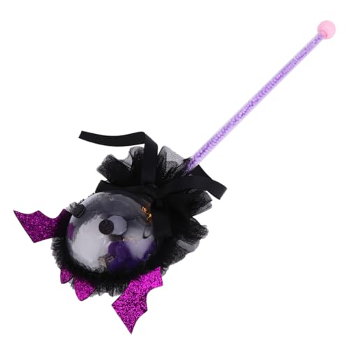 BESTonZON 1 Stück Halloween Blinklichter Zauberstab Geheimnisvoller Stock Roman Hexenzubehör Exquisiter Hexenstab Schöner Feenstab Leuchtender Feenstab Plastik Violett von BESTonZON