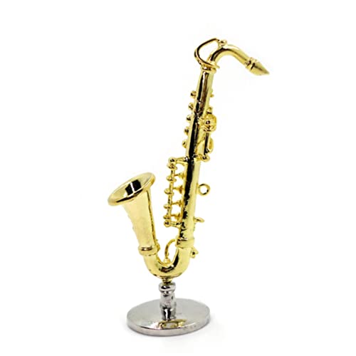 BESTonZON 1 Stück Instrumentendekor Saxophon Mini-Instrument Golden von BESTonZON