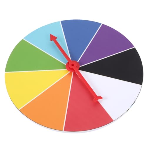 BESTonZON 1 Stück Lotteriemaschine Wagen Zappelspielzeug Für Spiele Tischplatte Farbe Preisrad Nettes Schreibtischzubehör Bremse Großes Rad Spinnrad Rad Spiel PVC Colorful von BESTonZON