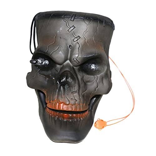 BESTonZON 1 Stück Schädel Skelett Halloween-Dekorationen Beängstigend Halloween -Dekoration Sensenmann Ornament Halloween -Requisite - Halloween-Party- Plastik Black von BESTonZON