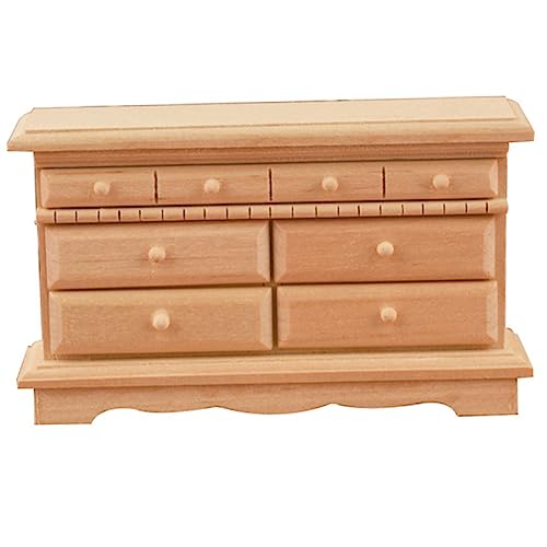 BESTonZON 1 Stück Schließfach-Modell hühner kinderknallzeug Holzmodell Miniaturmöbel puppenstubenmöbel Mini-Hausmöbelzubehör Mini -Holzschrank Mini- Holzschrank hölzern Beige von BESTonZON