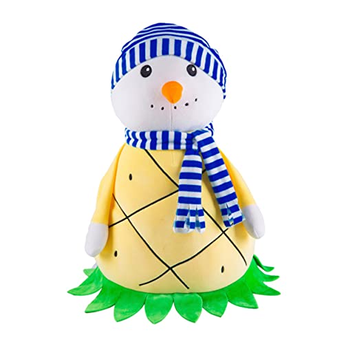 BESTonZON 1 Stück Schneemann-Puppe Weihnachtspuppendekor Partyzubehör Puppenspielzeug Weihnachtshandwerkspuppe Obst Schneemann Puppe Heimdekoration Yellow Hochwertige Daunenbaumwolle von BESTonZON