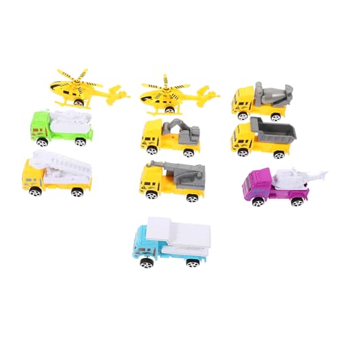 BESTonZON Pädagogisches Spielzeug Für Jungen Und Mädchen 10-teiliges Cartoon-automodell Rückziehfahrzeug Transportmittel Und Technisches Auto Für Mädchen Lustige Spielzeit von BESTonZON