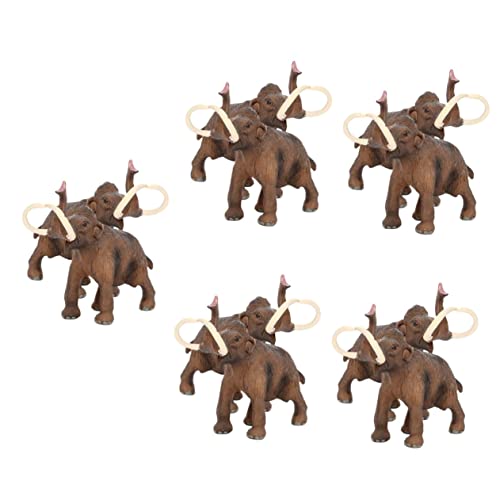 BESTonZON 10 STK Simuliertes Mammut Plastiktiere Spielzeuge Plastikspiele Desktop-Spielzeug Lebendiges Tierhandwerk Schlange Plüsch Gefüllte Schlange Mini-Tiere PVC Kind Wild Kunsthandwerk von BESTonZON