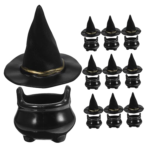 BESTonZON 10 Sätze Halloween-Hexenhut Paillette Bierkrug für den Haushalt Figuren Liner Haustier the hallow halloween mitgebsel Niedliche Form Mini-Puppen-Hut Mini-Miniatur-Hut Plastik Black BESTonZON 10 Sätze Halloween-Hexenhut Paillette Bierkrug für den Haushalt Figuren Liner Haustier the hallow halloween mitgebsel Niedliche Form Mini-Puppen-Hut Mini-Miniatur-Hut Plastik Black von BESTonZON
