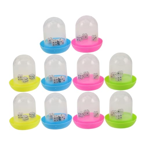 BESTonZON 10 Sätze Mini -Spielzeugwürfel familienspiele kleines Party Spiele für Geschenkideen für kleine Spielsachen Miniatursachen würfeln Plastik von BESTonZON